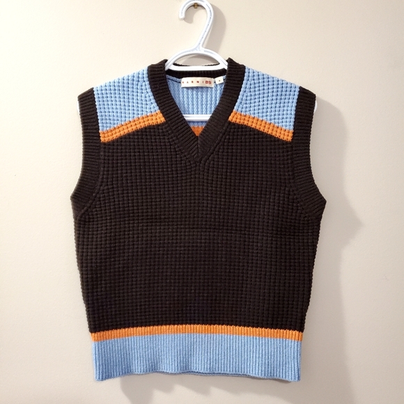 Marni - Popcorn Knitted V Neck Vest - Size M - Picture 3 of 7